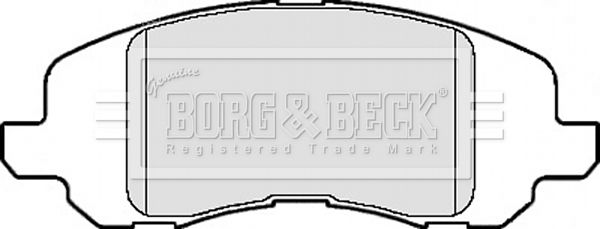 BORG & BECK Комплект тормозных колодок, дисковый тормоз BBP2125